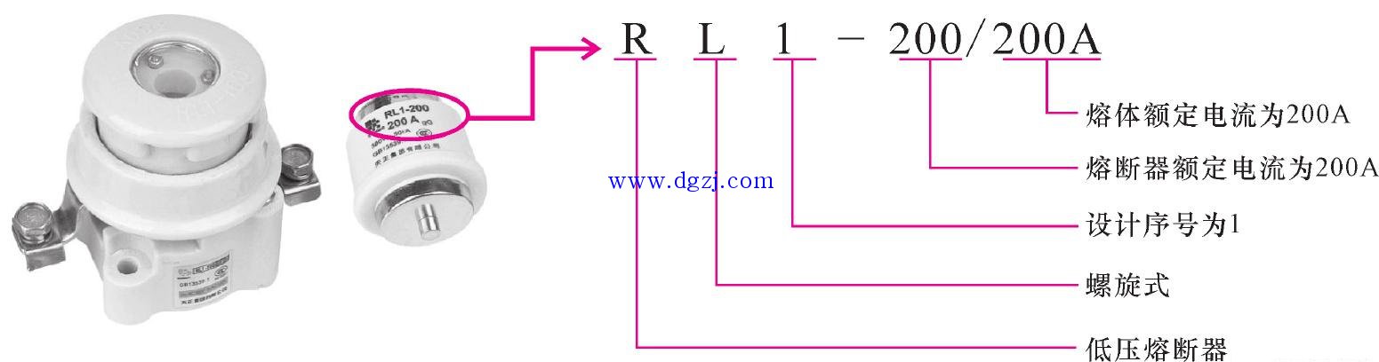
        	熔断器的铭牌标识及其型号标识含义
熔断器的主要技术参数熔断器的主要技术参数有环境温度、额定电压、额定电流、熔体额定电流、断流能力等。

例如，上图所示为典型熔断器的铭牌标识，从中可以了解其型号为“RL1-200/200A”，参照上述命名方法可了解其型号所标识的含义