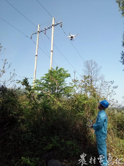 
　　農村電氣化網訊：4月17日，務川供電局輸電管理所完成了35kV務楊線巡視砍青工作，在天空中盤旋的無人機發(fā)出“嗡嗡嗡”的聲音就像勝利的號角。

　　據(jù)了解，春季樹木生長很快，極易構成樹障影響線路跳閘等隱患，因此春季巡線是該局重點工作之一